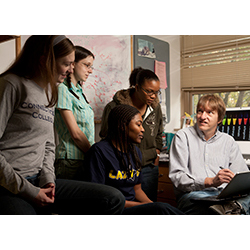 Marc Zimmer, the Jean C. Tempel ’65 Professor of Physical Sciences and dean of studies, is the faculty coordinator of the Science Leaders program, which seeks to increase the number of women and underrepresented students in the sciences.