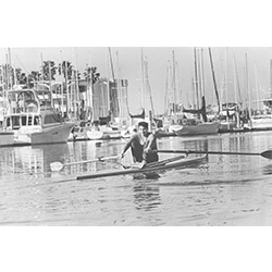 Anitz DeFrantz '74, seen here during her time at Connecticut College, won a bronze medal in women's rowing at the 1976 Summer Olympic Games in Montreal.