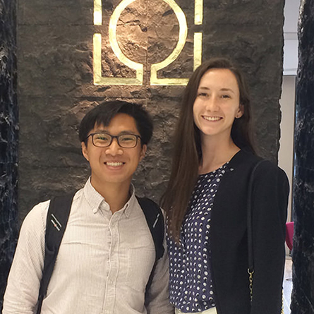 Alexandra McDevitt '17 poses with a colleague Zhicheng Public Interest Law in Bejing, China