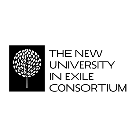 The wordmark logo for The New University in Exile Consortium