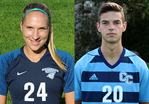 Headshots of Sara Kogelmann and Luke Stoneback