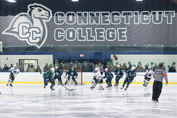 The Men's Hockey Team plays in the 8th annual Green Dot Hockey Game.