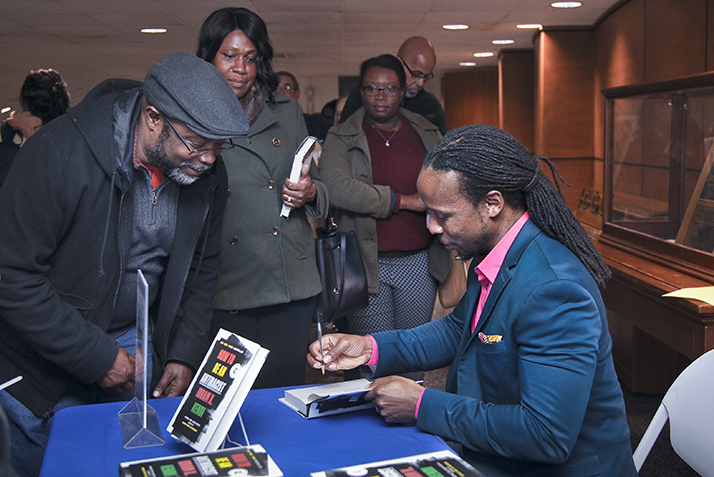 Kendi signs copies of his New York Times bestselling new book.