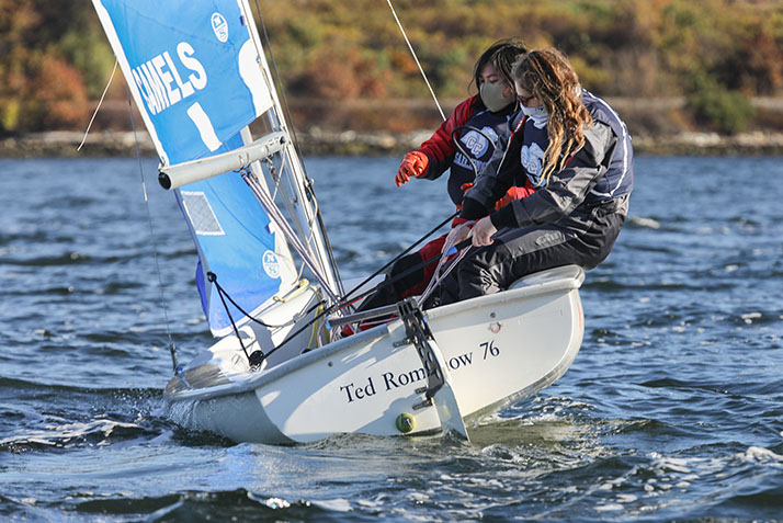Two Conn sailors compete against Boston College in a head-to-head regatta