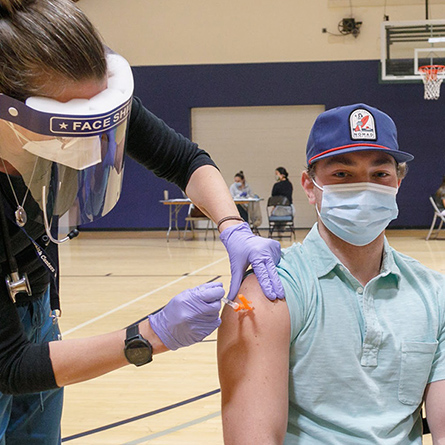 Conn hosts COVID-19 vaccine clinic on campus