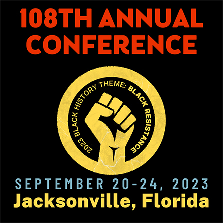 The logo for the 108th ASALH conference.