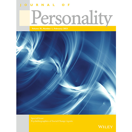 The cover of the special issue of Journal of Personality