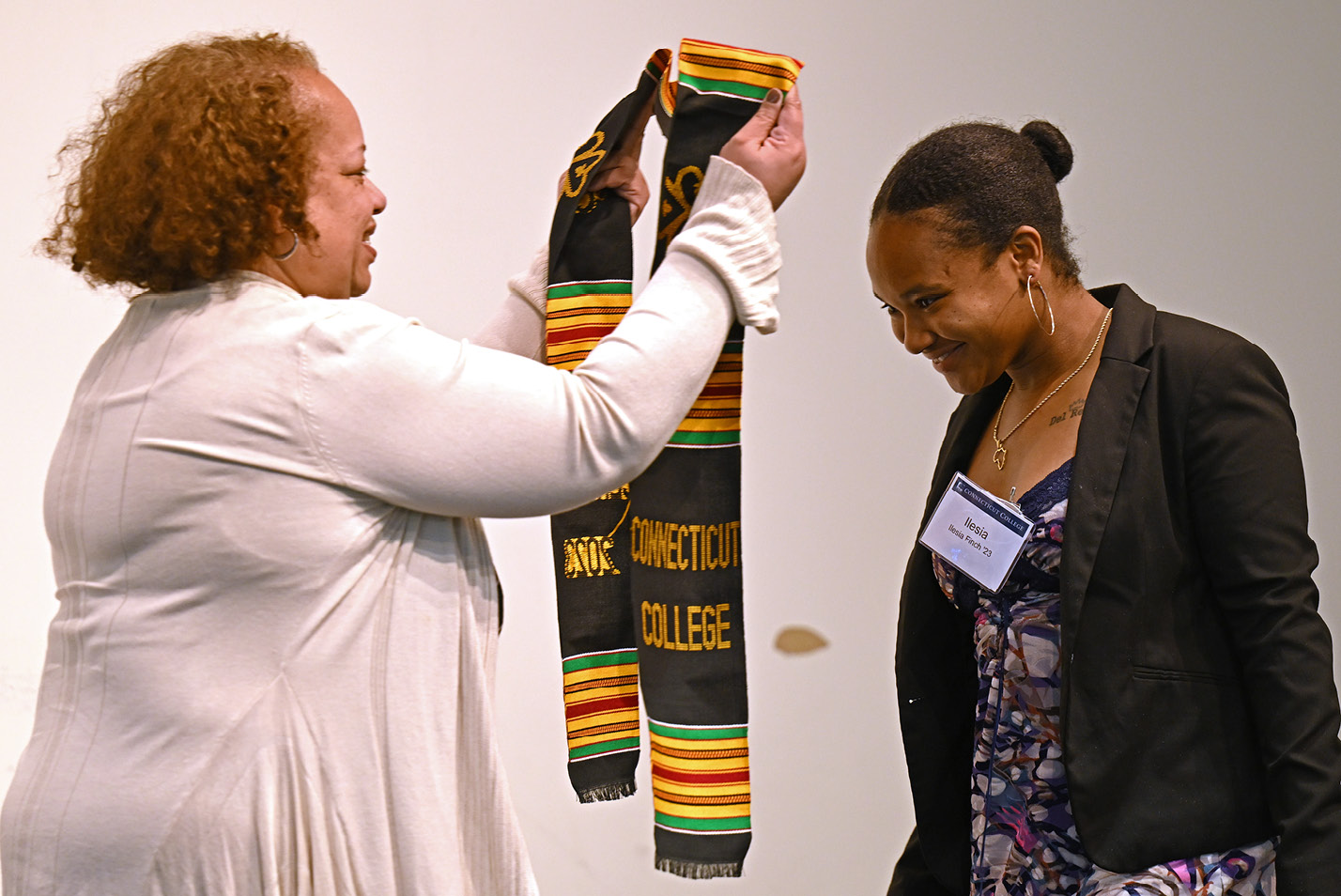 IIesia Finch '23 receives her stole at the Unity House Stoling Ceremony Friday, May 19, 2023 in the 1962 Room.