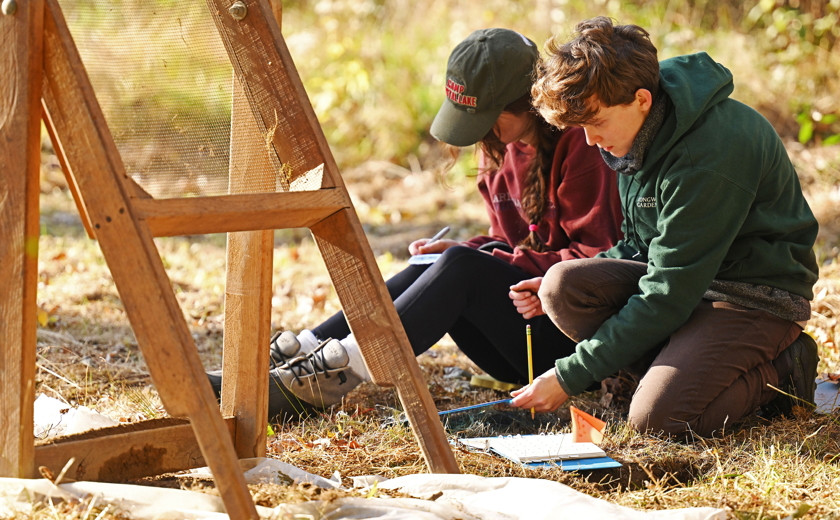 Students Taking Dirt Measurements
