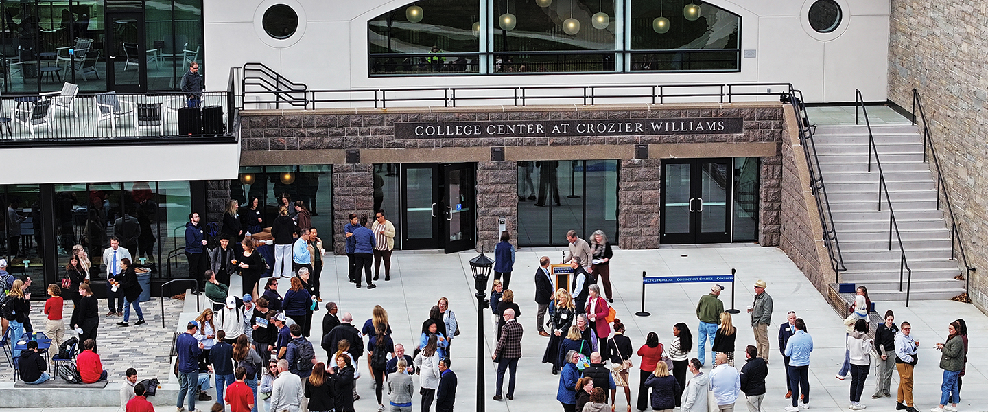 An aerial photo of the Cro ribbon cutting event