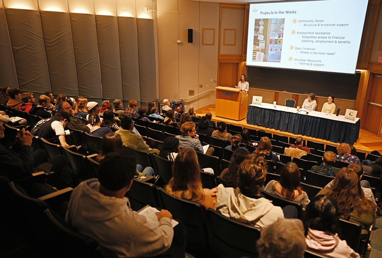 A full auditorium at the All College Symposium
