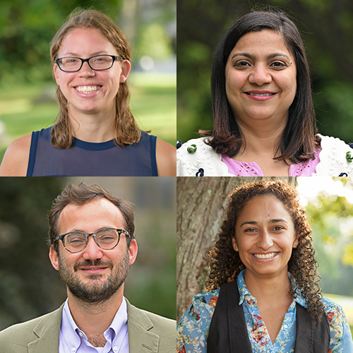 A compilation photo of the four 2026 faculty award winners