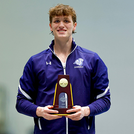 Swimming Success: Carrick Shea ’28 wins NCAA Championship; five Camels earn All-America honors