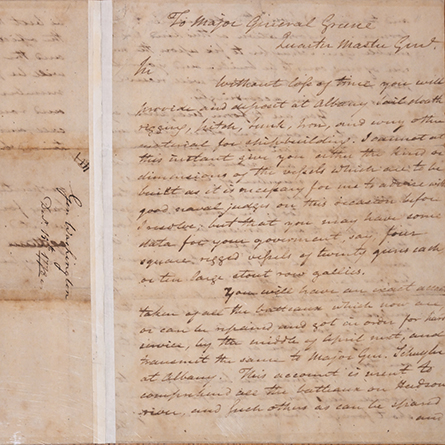 This 1778 letter from Gen. George Washington, then the commander in chief of the Continental Army, to Maj. Gen. Nathanel Greene has been part of Connecticut College’s Linda Lear Center for Special Collections and Archives since 1945.