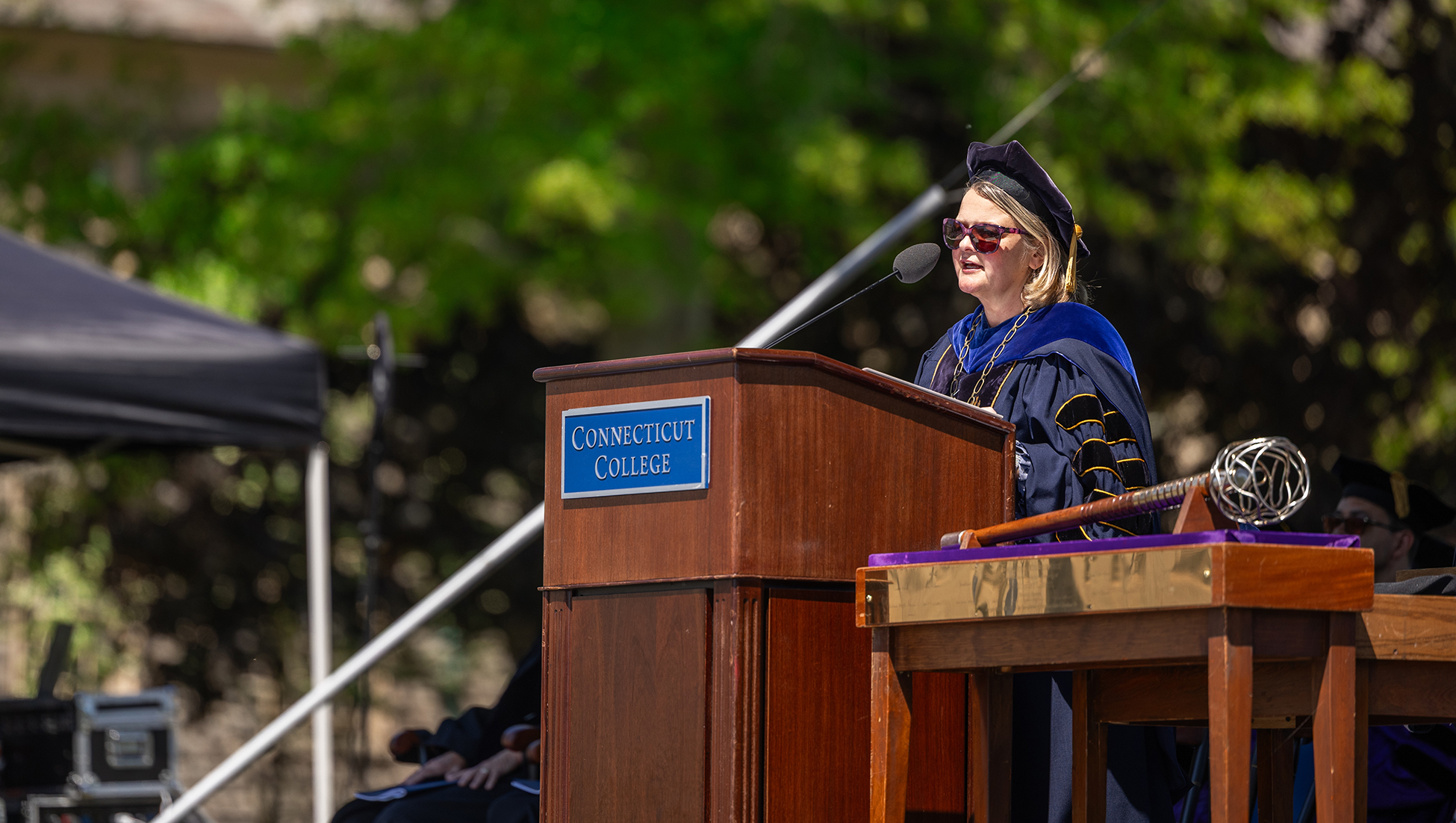 President Andrea E Chapdelaine delivers the her remarks.