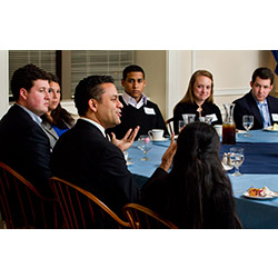 During an April 2011 visit to campus, Jonathan McBride '92 discussed his career trajectory from Connecticut College to the White House.