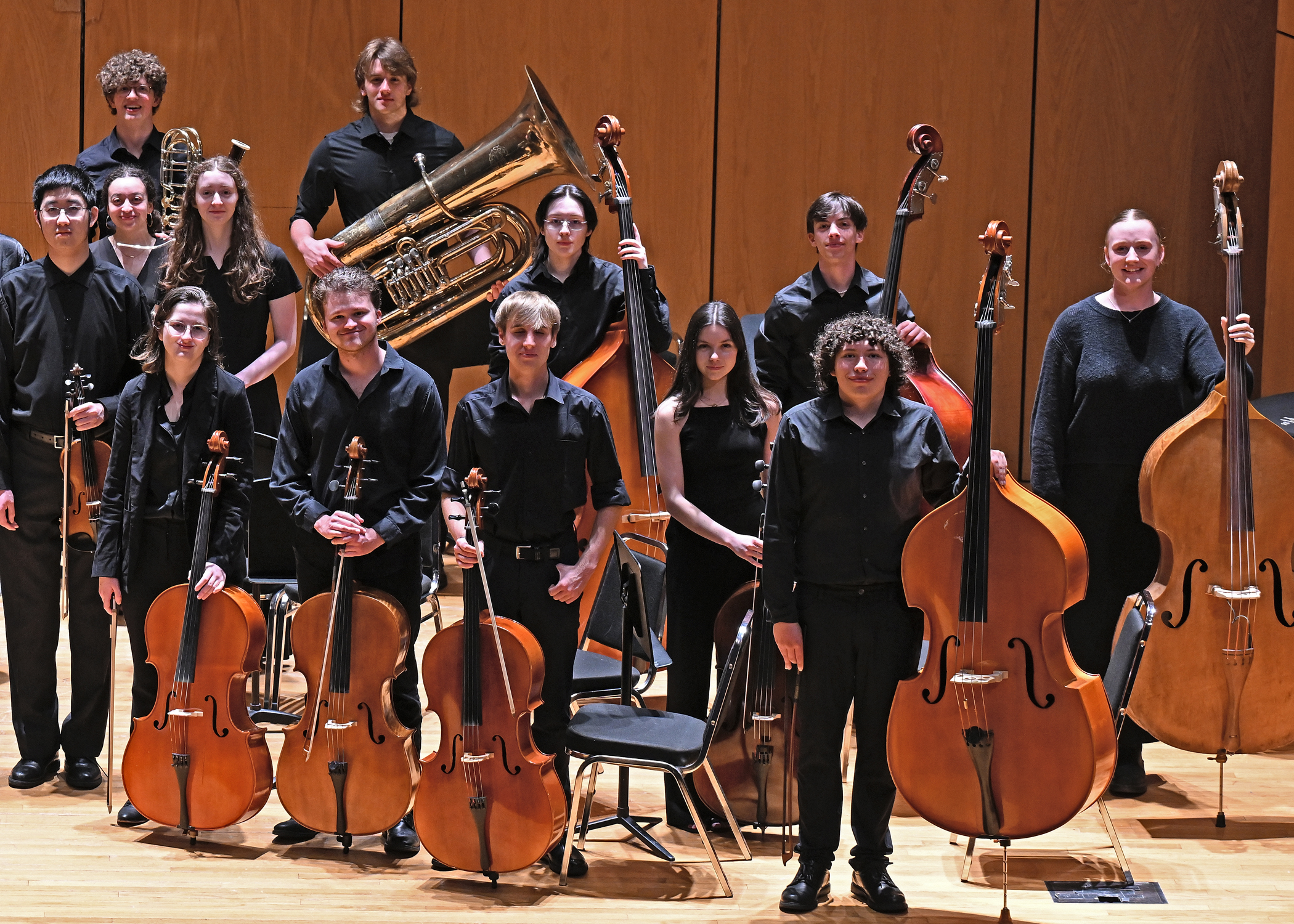 students playing violins