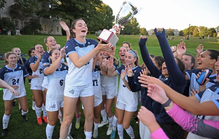 Soccer players celebrating