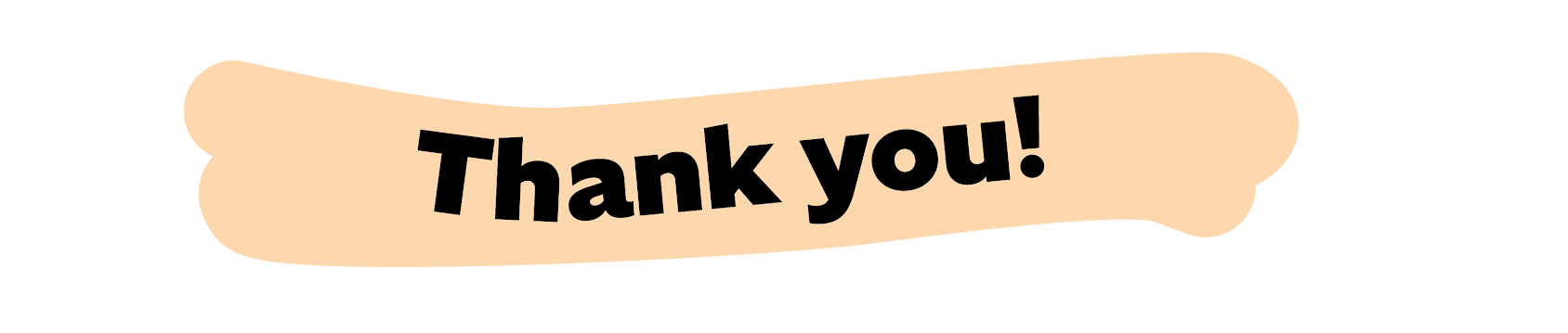 Graphic that says thank you