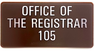 Office of the Registrar Fanning 105