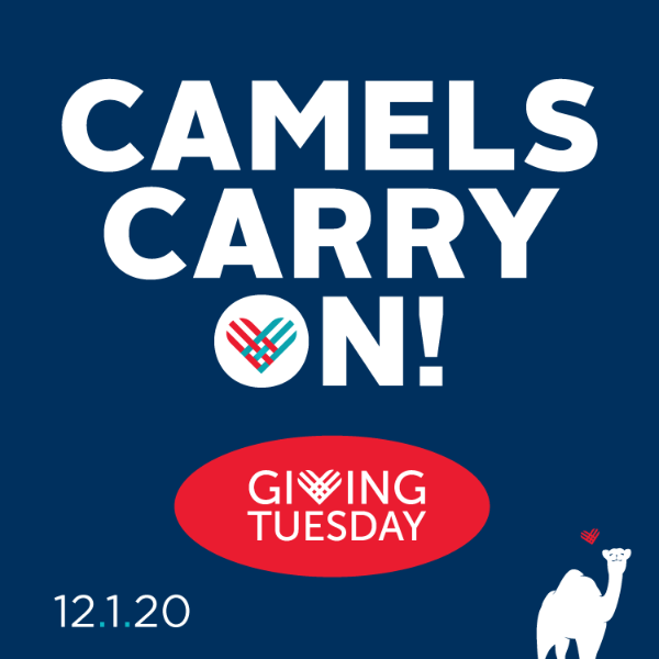 Graphic that says Camels Carry On!