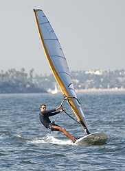 Windsurfer Bob Willis '09 hopes to <br>qualify for the London 2012 Olympic Games. <i>Photo by John Willis.</i>