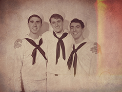 Left to right, Jacob Rosenbaum ’14 as Ozzie, David Socolar ’16 as Gabey and Matt Safian ’15 as Chip. Photo by Steve Luber.