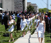 The laurel chain has been a part of Connecticut College's commencement ceremonies since the first Class Day in 1919.