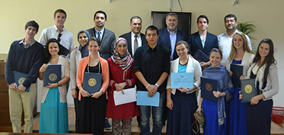 Arabic studies students graduation from the Jordan Summer Program.