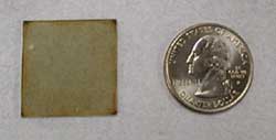 Spin-coated birnessite thin film on glass.
