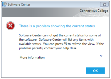 Software Center Message