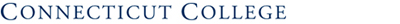 Connecticut College one-line wordmark, color version