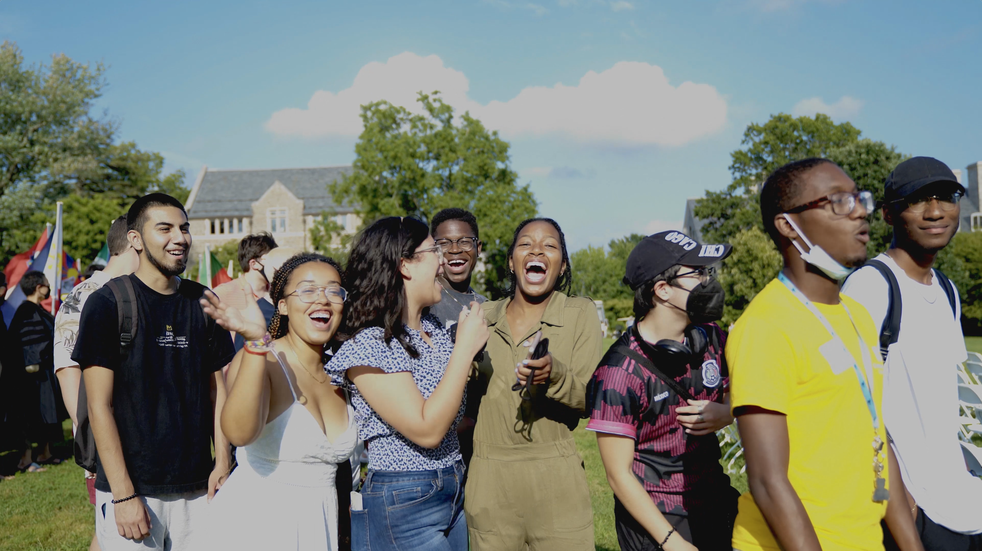 Students laughing